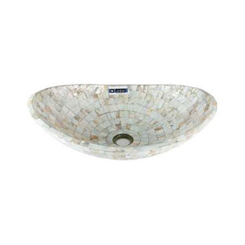 Eye Catching Pattern Round Marble Decorative Wash Basin - 350 x 500 mm | Scratch Resistant, Chemical Resistance, Easy Installation, Skin Friendly