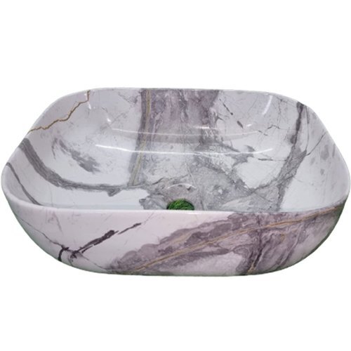 Printed Ceramic Table Top Wash Basin (18X13 Inch) - Color: Any Color