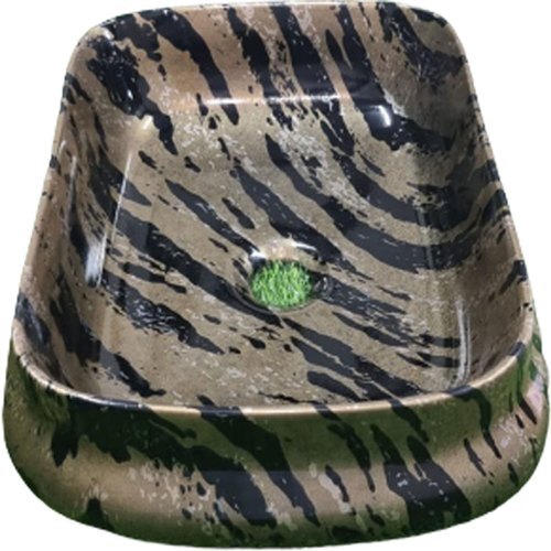 Rectangle Printed Ceramic Table Top Wash Basin - Color: Any Color