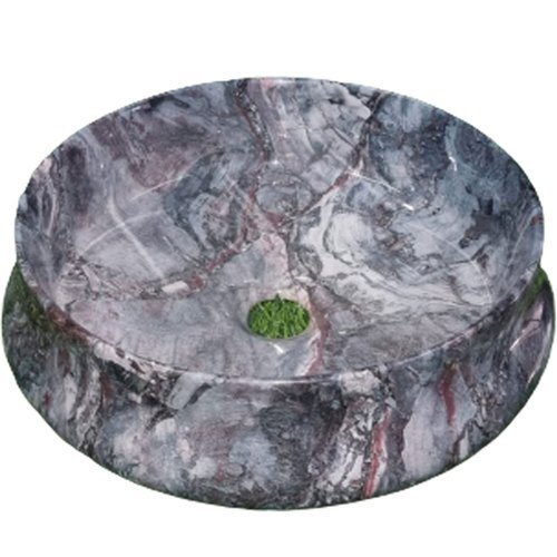 Almighty Art - Round Ceramic Wash Basin (18x13 Inch) | Easy To Clean, Elegant Look, Scratch Resistant
