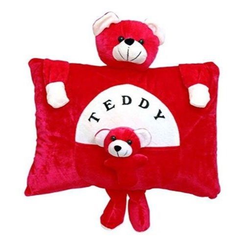 Super Soft Velvet Jacquard Style Rectangle Shape Soft Teddy Bear Pillow