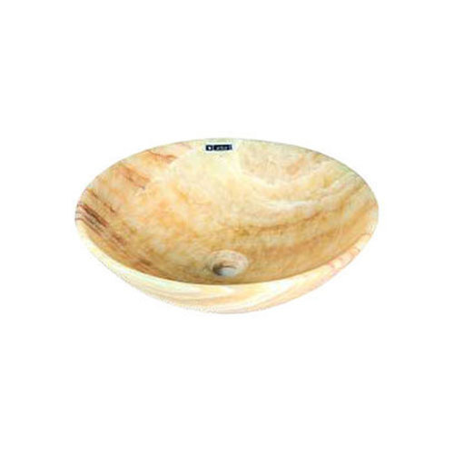 Alluring Botticino Marble Table Top Wash Basin - 400 mm, Scratch Resistant, Easy Installation, Elegant Look, Robust Design