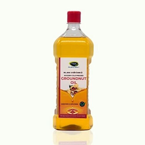 1000 Ml Wooden Cold Pressed Groundnut Oil For Cooking (Cholesterol Free + No Preservatives)