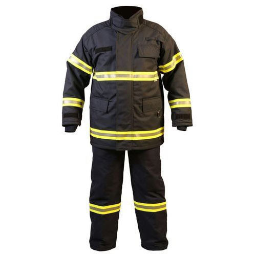 Black Fire Safety Suits For Unisex With Pant And Jacket