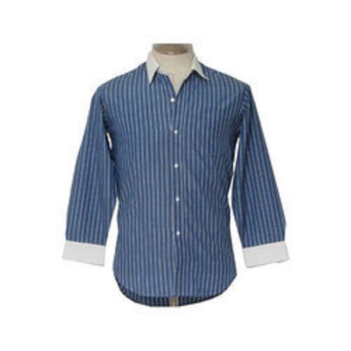 Lining Printed Summer Wear Cotton Full Sleeves Casual Shirt For Men