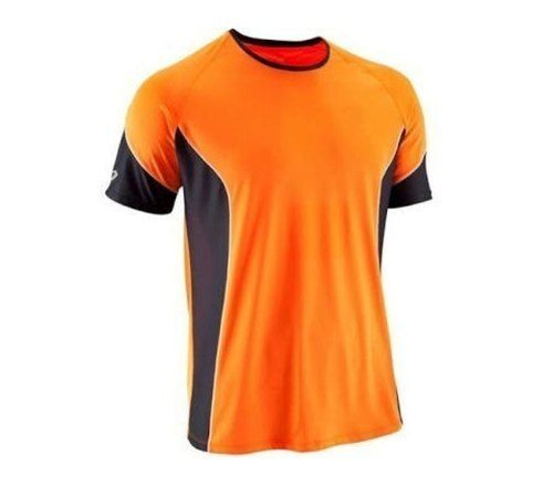 Men'S Half Sleeves Round Neck Polyester Fabric Gym T-Shirts Age Group: 18-30