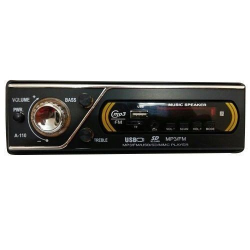 Portable Durable PP Black USB Car Stereo