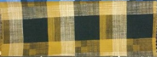 शर्ट के लिए हैंड स्क्रबर पीला और काला शुद्ध कपास हल्का चेकर बुना हुआ कपड़ा