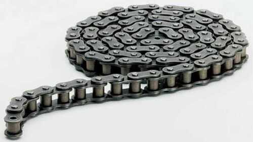 10 Feet Grey Silver Mild Steel Metal Duplex Roller Chain, Width - 0.5 Inch