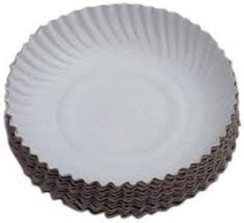 Environmentally Friendly And Leak Proof Round White Disposable Paper Plates