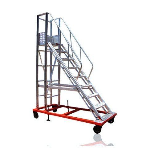 Heavy Duty Industrial Aluminium Ladders With 4 Wheels