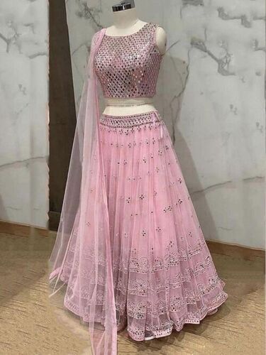 Ladies Cotton Polyester Designer Sleeveless Lehenga For Party Wear