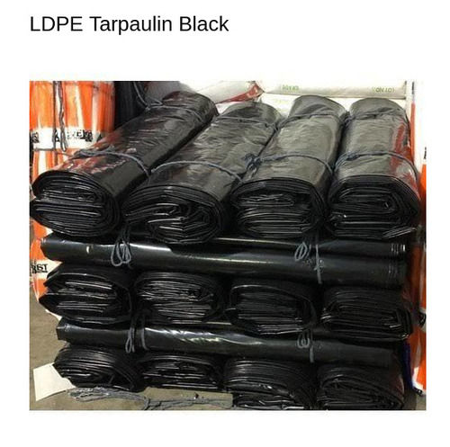 Strong And Flexible Black LDPE Tarpaulin With 100-420 GSM