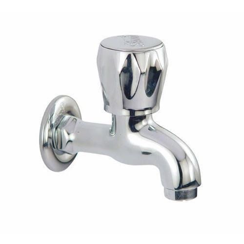 Silver 10.3 Mm Thick Plain Glossy Finish Stainless Steel Water Tap For Residential Use