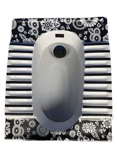 Appealing Look Longer Service Life Black And White Flower Printed Indian Toilet Seat