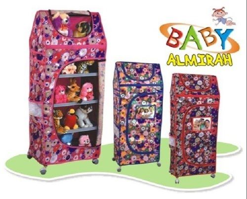 Foldable Multicolored Baby Fabric Wardrobe Multipurpose With 6 Shelve