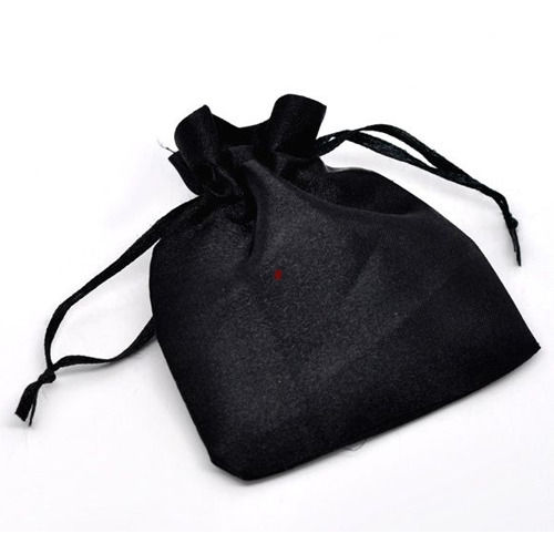 Digital Projector Plain Black Color Jewelry Pouches With High Weight Bearing Capacity