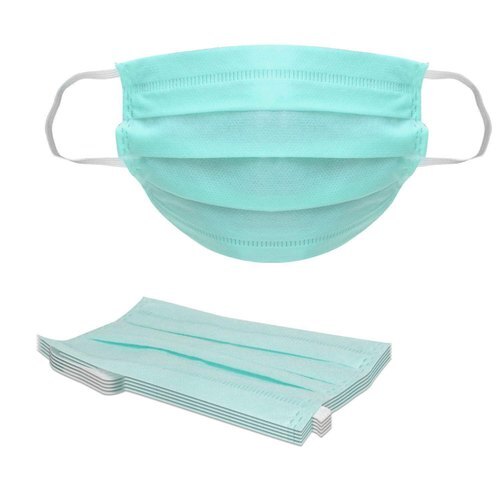 Plain Blue Color Disposable Type Surgical Mask With High Breath Ability