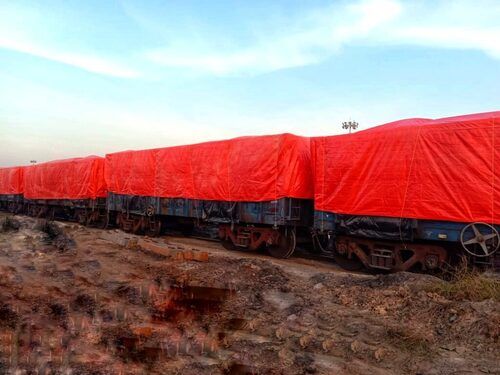 Plain Orange Color Railway Wagon Cover For All Weather Conditions Room Temperature 25A C