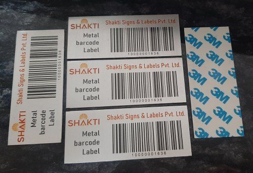 Printed Stainless Steel Metal Barcode Labels For Industrial