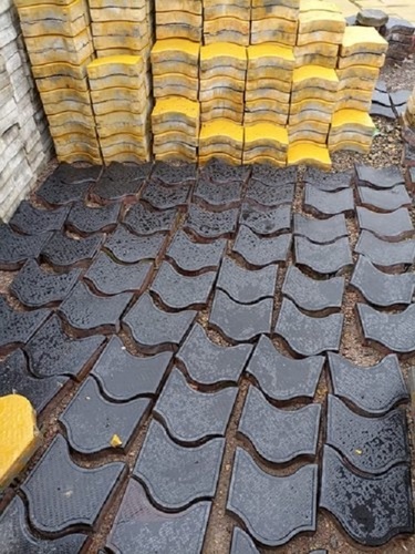 Reflective Paver Block - Cement and Concrete 200x110x80mm | Black Poa 28MPa Compressive Strength Fire Water Weather Resistant Heavy-Duty