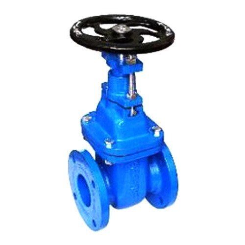 Sturdy Construction Easy Installation Black And Blue Cast Iron Sluice Valve