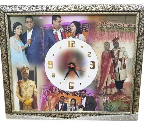 Decorative Wall Mounted Square Photo Frame Clock