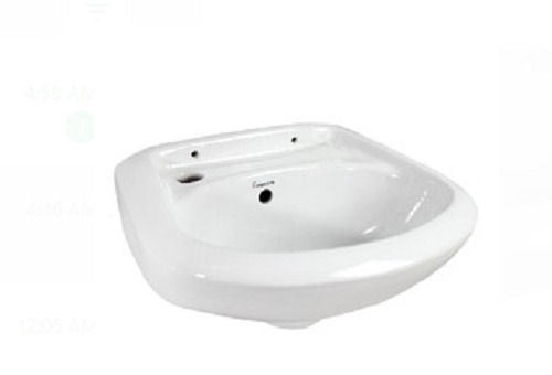 Durable Ceramic Wall Mounted Oval Shape Corian Washbasin Usage: Hospital