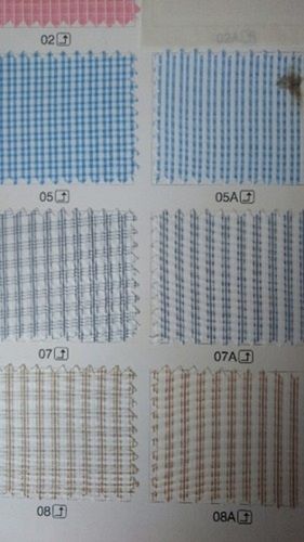 Mens Checked Casual Cotton Shirting Fabric With 89 Cm Width and 2.40 Meter Roll
