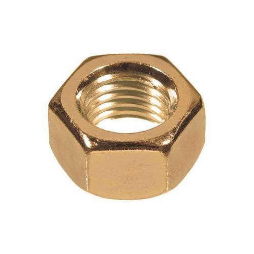 Golden Rust Resistant Polished Brass Hex Nuts