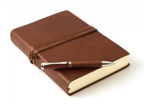 Elegant Leather Diary - 22x32 cm | 150 Pages, Durable Design with Ribbon Marker for Daily Use