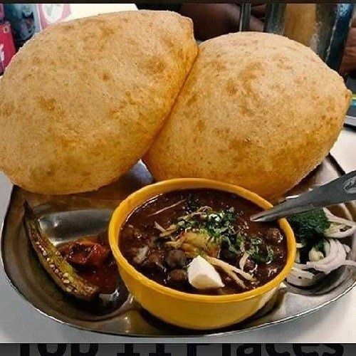 Tasty And Fresh Floppy Spicy Delicious Mouth Watering Chole Bhature