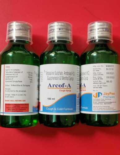 100ml Terbutaline Sulphate Ambroxol Hcl Guaiphenesin And Menthol Syrup