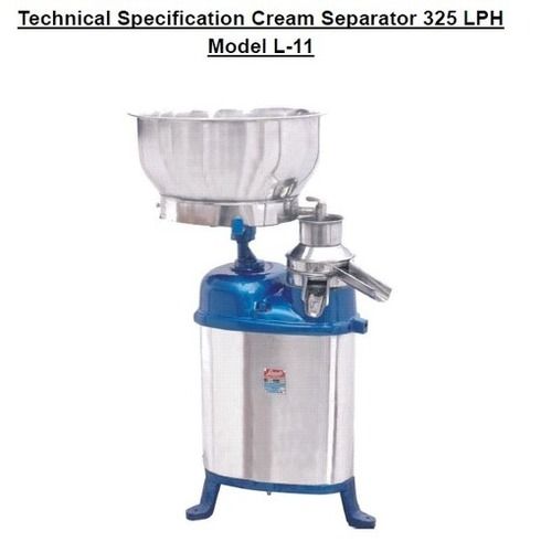 325 Lph Capacity L-11 Milk Cream Separator Machine