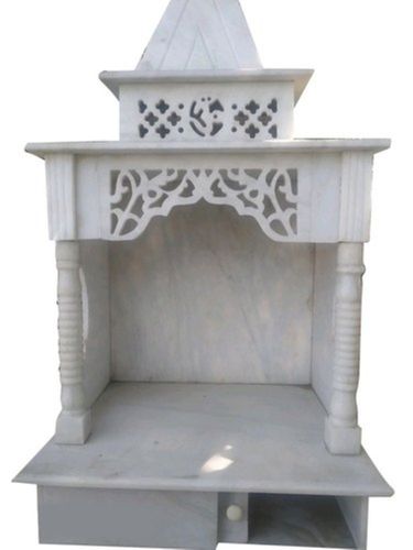 60.96 Cm Length Water Resistant Religious Polished White Marble Temple 