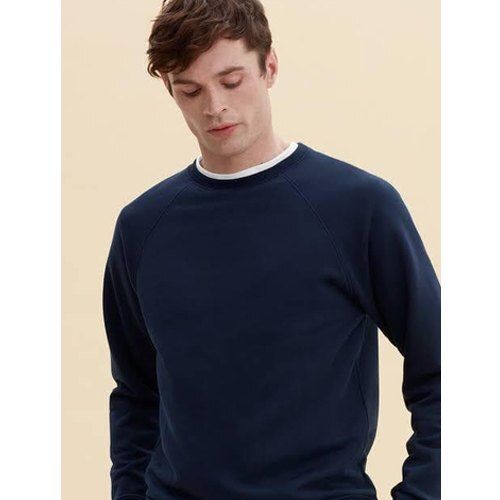 Casual Wear Round Neck And Full Sleeves Regular Fit Plain Men's T-shirts