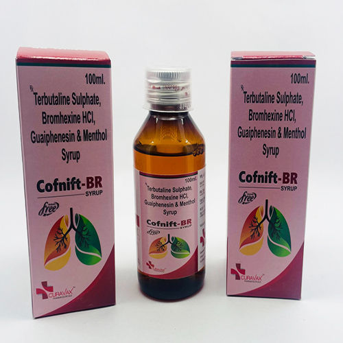 COFNIFT-BR Bromhexine HCL, Terbutaline Sulphate, Guaiphenesin And Menthol Cough Syrup