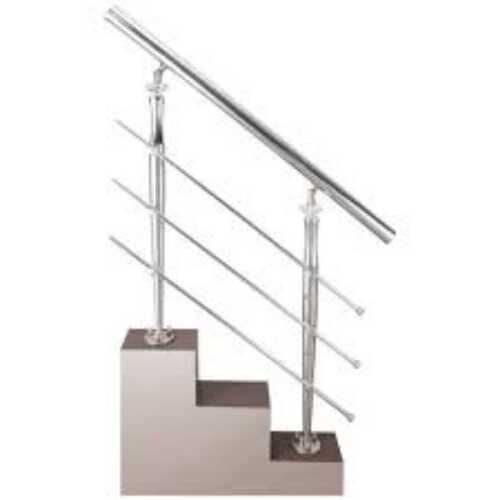 Polished Ss304 Stainless Steel Silver Pipe Railing Upto 4 Ft Height