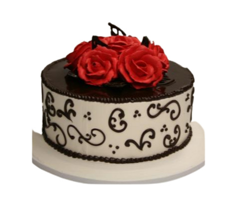 गोल आकार का एगलेस वेनिला और चॉकलेट फ्लेवर केक फैट होता है (%): 10 प्रतिशत (%)