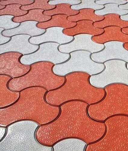 60 से 80 एमएम ग्रे और रेड सीमेंट इंटरलॉकिंग पेवर ब्लॉक