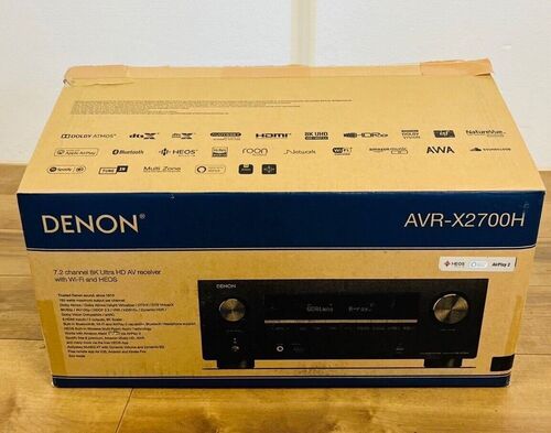 Denon AVR-X2700H (2020 Model) 7.2ch 8K AV Receiver with 3D Audio, Voice Control and HEOS Built-in (AVRX2700H)