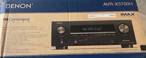 Denon AVR-X3700H 8K Ultra HD 9.2 Channel (105Watt X 9) AV Receiver 2020 Model - 3D Audio & Video with IMAX Enhanced, Built for Gaming, Music Streaming, Alexa + HEOS