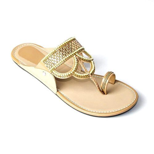 Stylish, Ethnic And Traditional Flat Ladies Kolhapuri Chappal