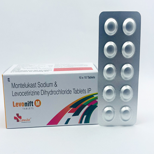 Polishing Levonift-M Montelukast Sodium And Levocetirizine Dihydrochloride Anti-Allergic Tablet