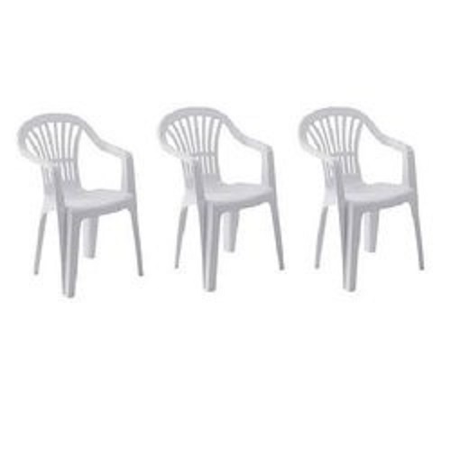 Plastic Chair - Lightweight, Medium-Back, 1 Seater | Washable, Portable, Crack Resistant, Modern Design, Stackable, Water Resistant, Outdoor Furniture