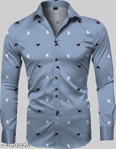 Casual Wear Printed Design Mens Shirt With Full Sleeves