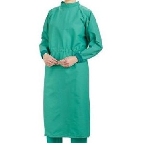 Long Sleeve Round Neck Regular Fit Plain Dyed Cotton Surgical Ot Gown