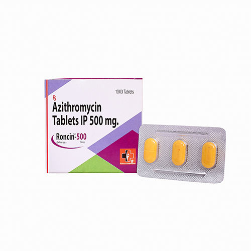 RONCIN-500 Azithromycin 500 MG Antibiotic Tablet, 10x10 Blister