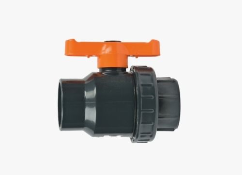 Single Union Polyvinyl Chloride Plastic Ball Valves With 3 Inch Long Size And 250 Gm Weight