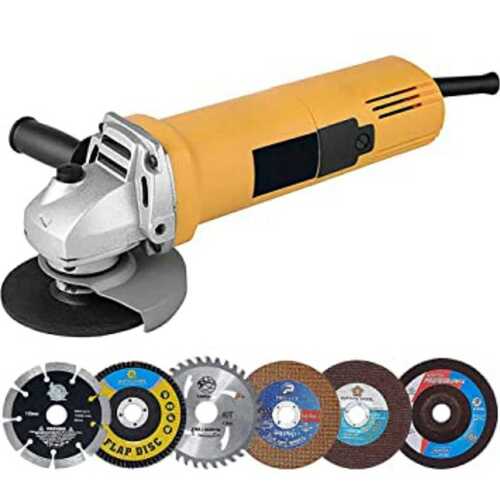 850 W Angle Grinder Machine With 6 Pieces Wheels/Discs For Cutting